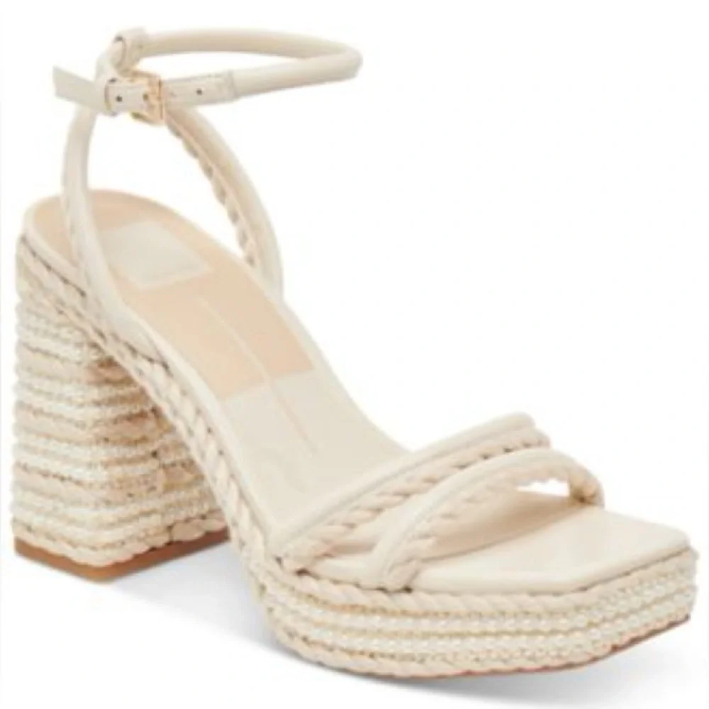 Dolce Vita Women's Agnes‎ Pearl Beaded Platform Dress Sandals